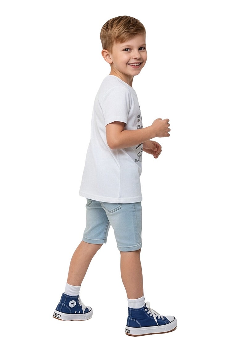 Boys T-Shirt Short Sleeve Tees Summer Children's Clothes Printed Top - Image 3